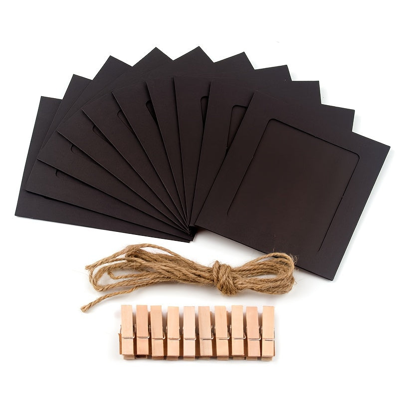 Party Banner Decor Set with Clips and Photo Frame for Weddings and Birthdays