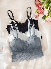 Women's Lace Wireless Bra Set 3-Pack Comfortable Elegant Lingerie