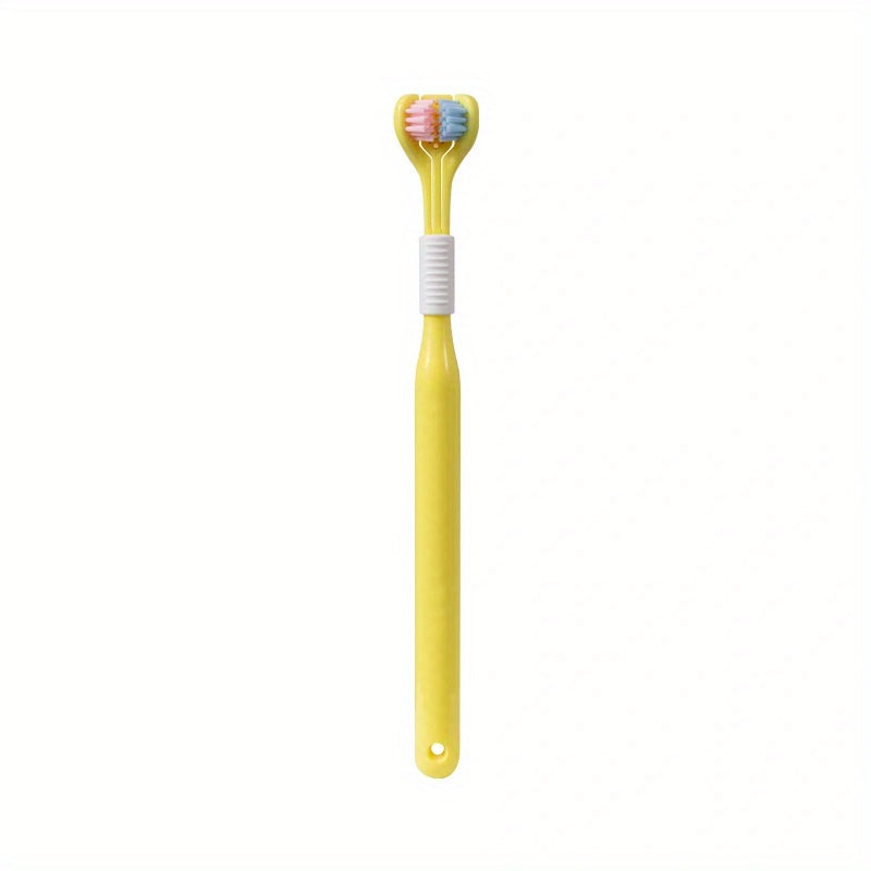 Adult Soft Bristle Three-Sided Toothbrush for Gums and Teeth Cleaning
