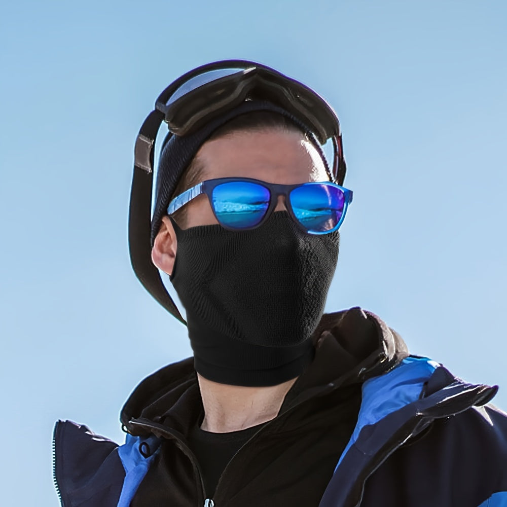 Half Face Mask Breathable Knitted Neck Gaiter for Sun Protection Moisture Wicking Outdoor Sports