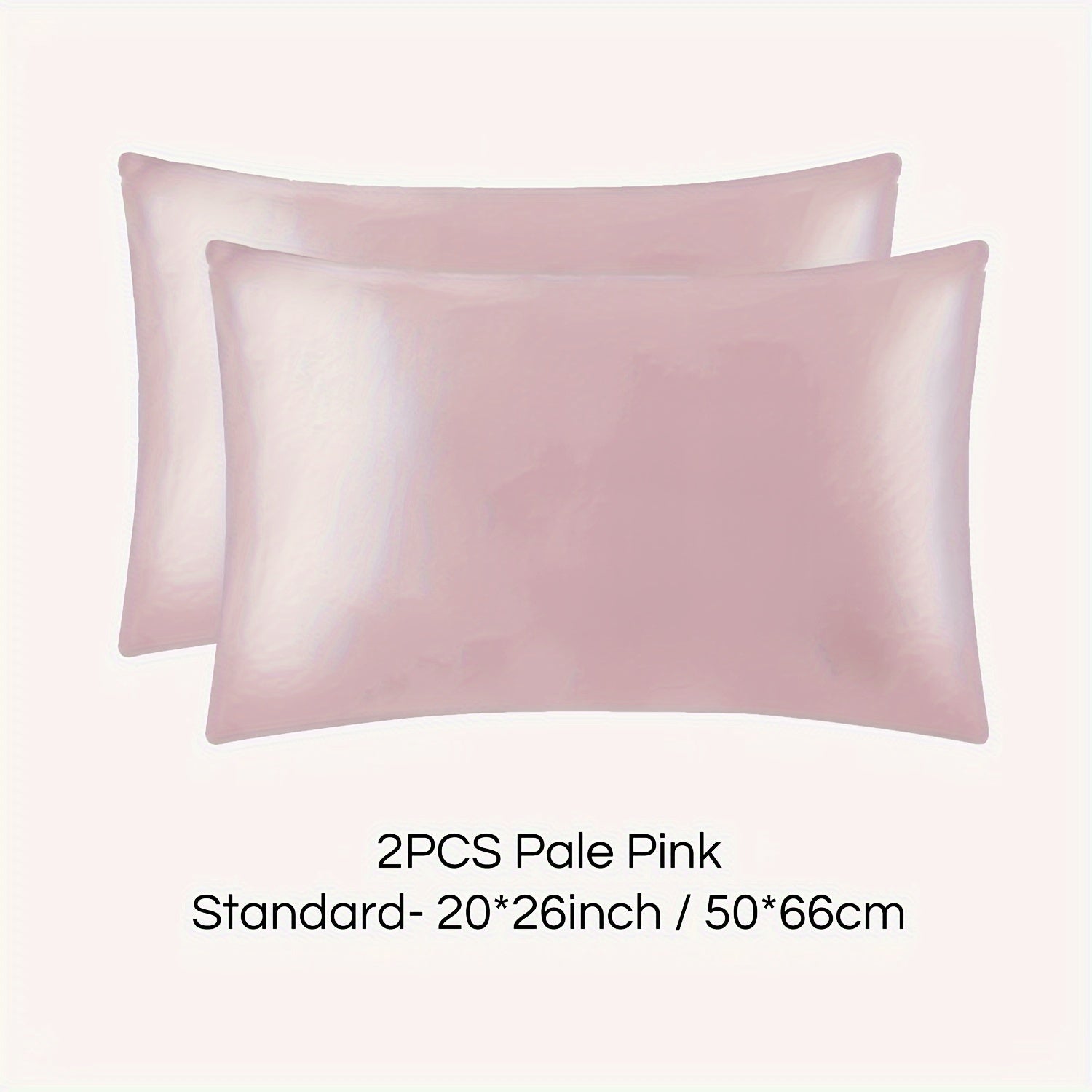 Set of 2 Mulberry Silk Pillowcases Hypoallergenic Satin Weave Solid Color Invisible Zipper Machine Washable Skin Hair Care