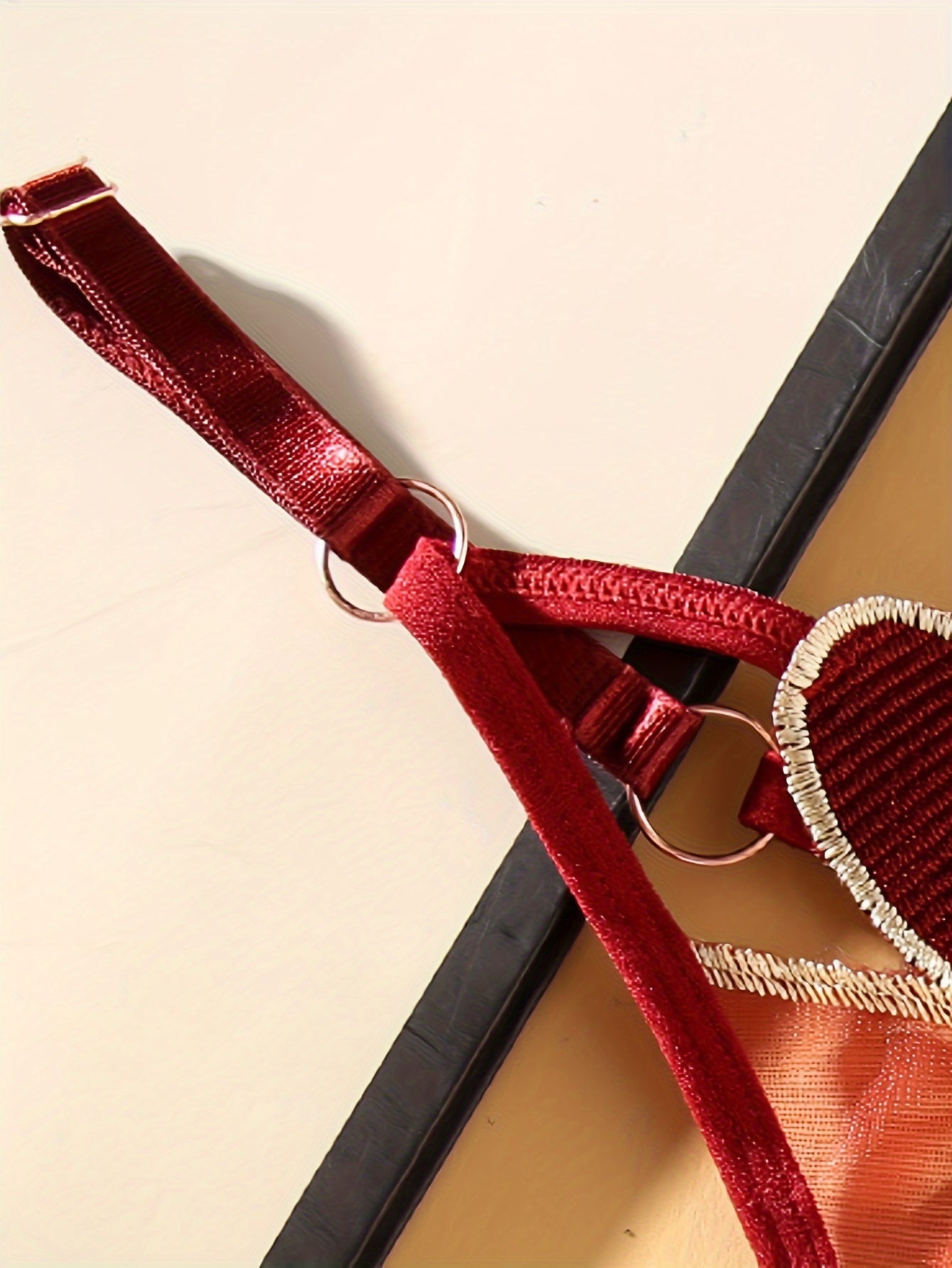 Women’s Heart-Shaped Mesh Thong Panties Sexy Lingerie V-String