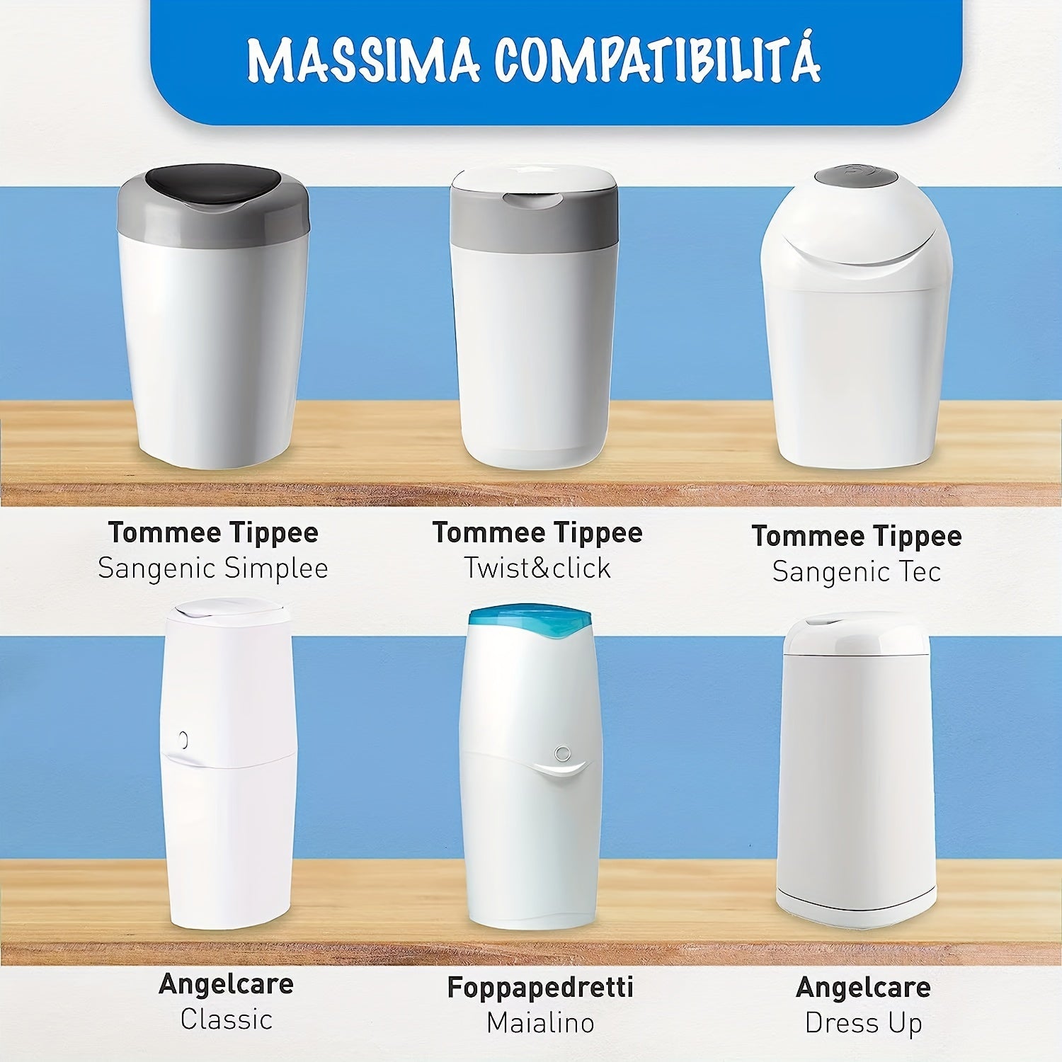 Diaper Pail Refills for Diaper Genie Angelcare Munchkin 1 4 6 Pack