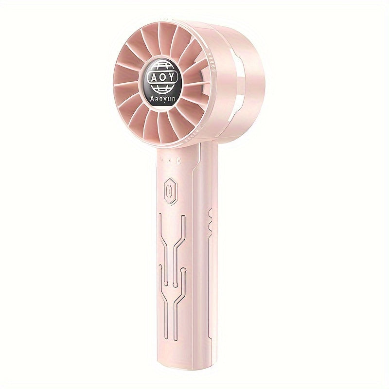 Mini USB Handheld Fan with Turbo Wind 4-Speed Adjustable Portable Cooling