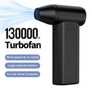 Wireless Handheld Air Blower with TurboFan Technology, 3-Speed, Rechargeable Battery