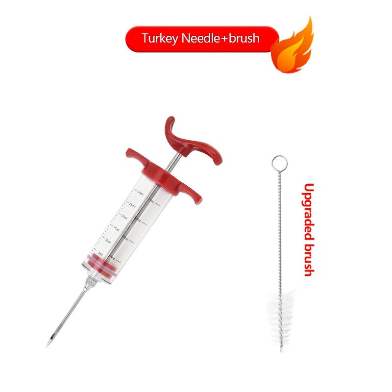 Meat Syringe for Marinades and Smoking, Reusable, Perfect for Grilling and Gifts