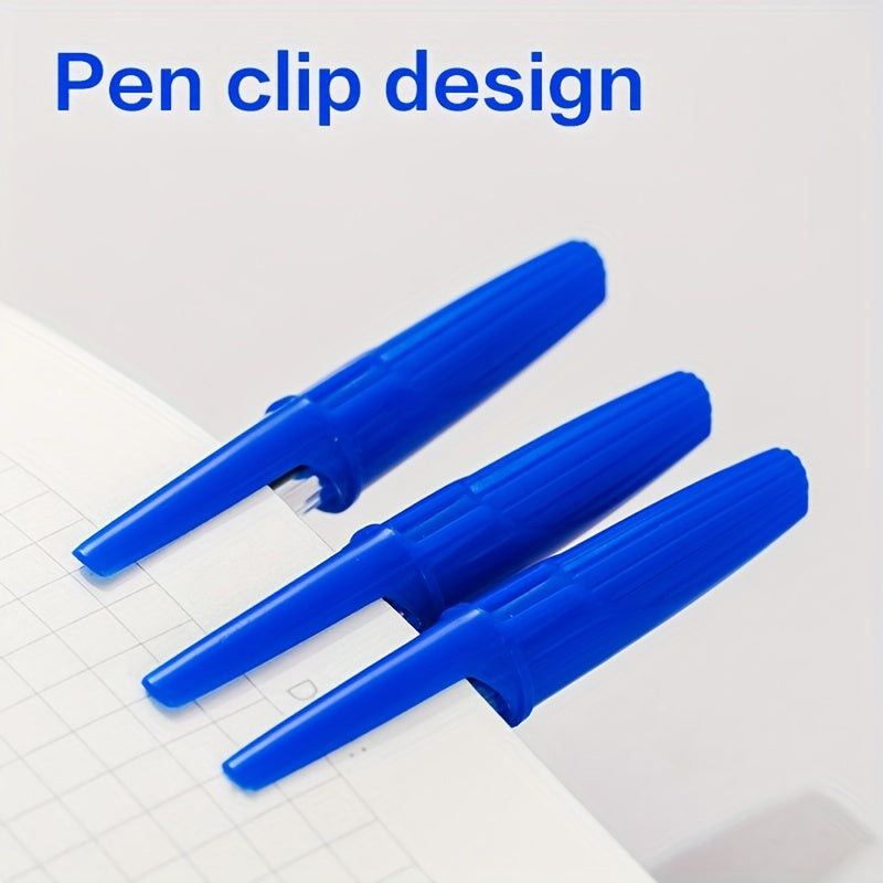12 Pack Blue Ballpoint Pens with Bullet Tip and Low Viscosity Ink