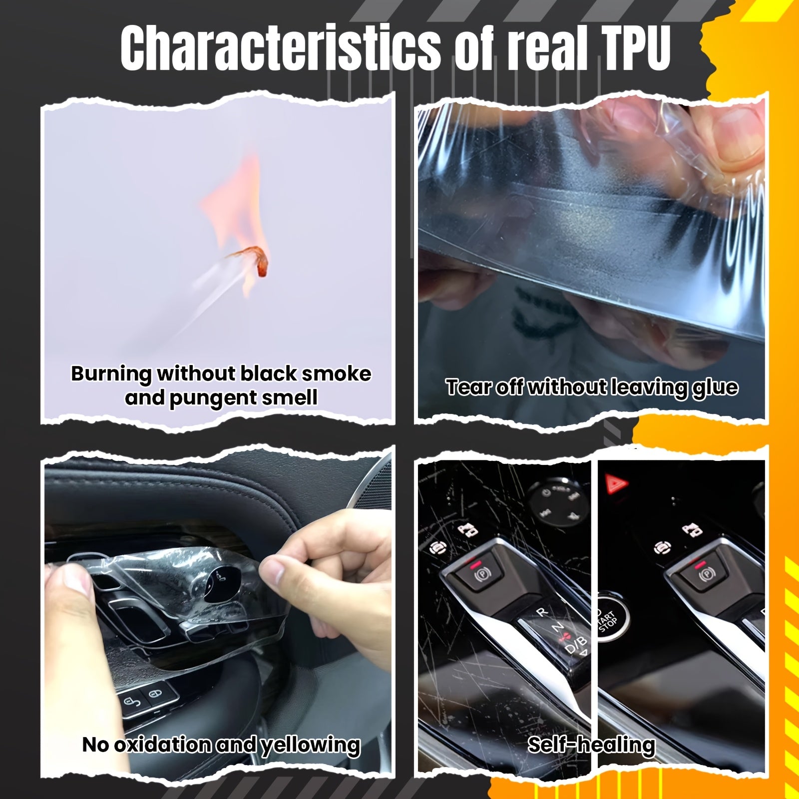 Interior Car Protective Screen Film TPU 8.5Mil Scratch Protection for Navigation