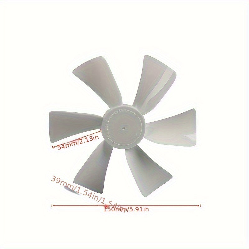 RV Window Vent Fan 15.24 cm ABS Universal Internal D-Shaped Small Fan Blade