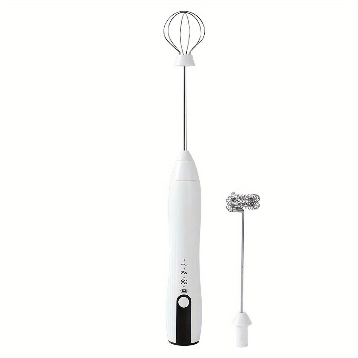 Electric Rechargeable Whisk for Eggs and Coffee, Double Head, 8000 RPM