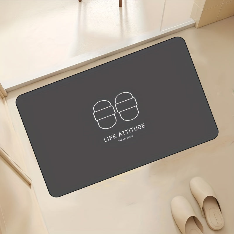 Bathroom Anti-Slip Mat Set 3 Pieces Diatom Mud Washable Wear-Resistant