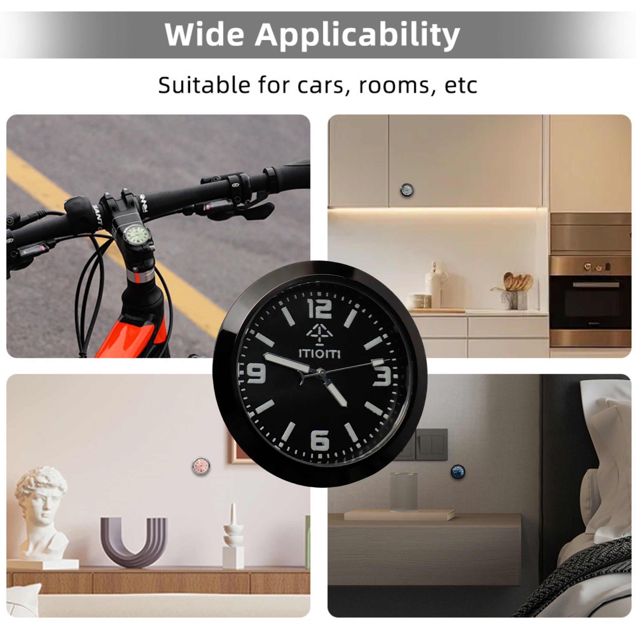 Luminous Car Clock with Super Luminous Fonts for High-End Vehicles and Home Use