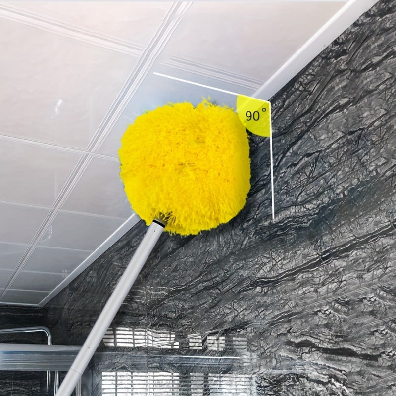 Uzunligi o'sadigan tayoq bilan tavan ventilyatori tozalagich, mikrofiber chang yig'uvchi fanlar va mebellar uchun