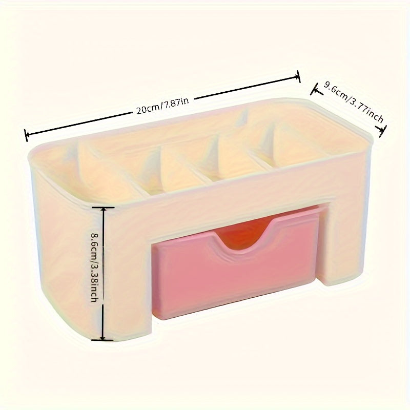 Plastic Desktop Organizer with Drawers for Jewelry Cosmetics and Makeup Storage