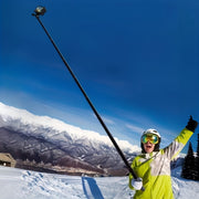 3m Carbon Fiber Selfie Stick Adjustable Length for Cameras with Adapter for Action Cameras