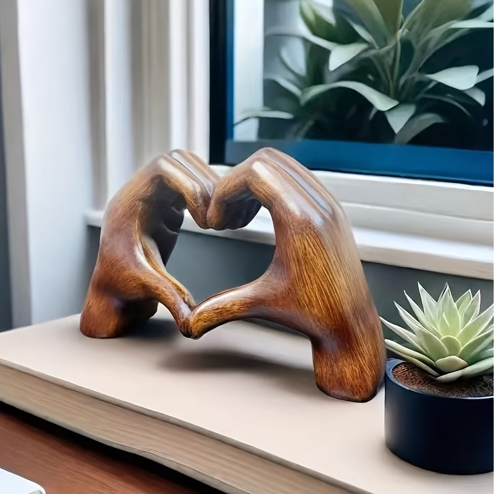Heart-Shaped Resin Sculpture Home Decor Gift for Holidays or Special Occasions