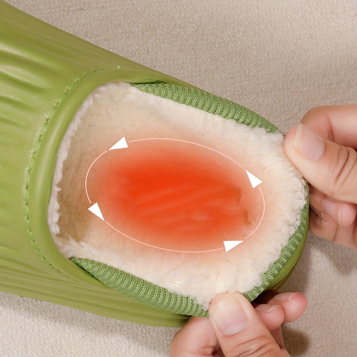 Unisex Winter Non-Slip Plush Indoor Slippers Warm Comfortable Thick Bottom