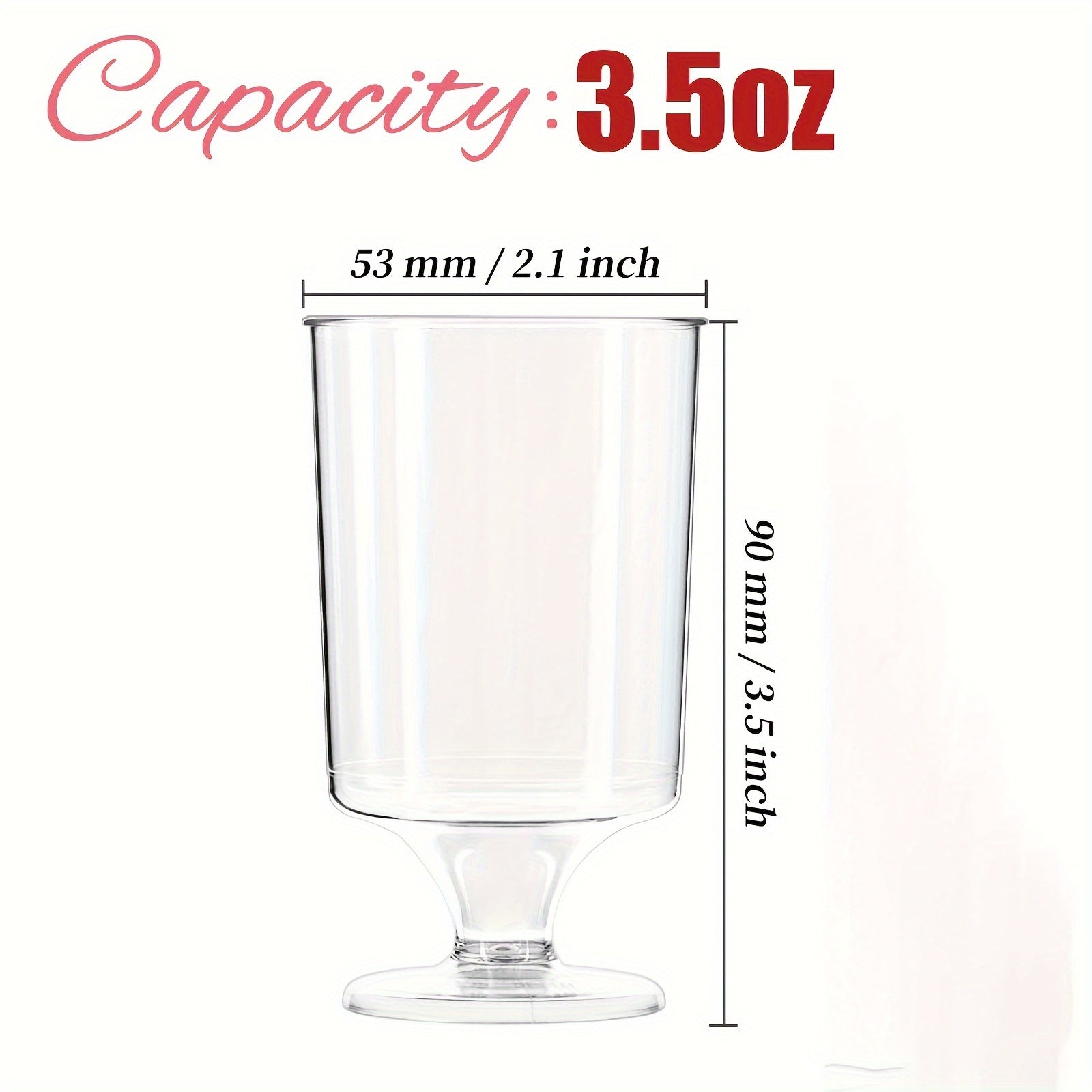 20 Pack 3.5 Oz Clear Mini Dessert Cups for Ice Cream Mousse Pudding and Snacks