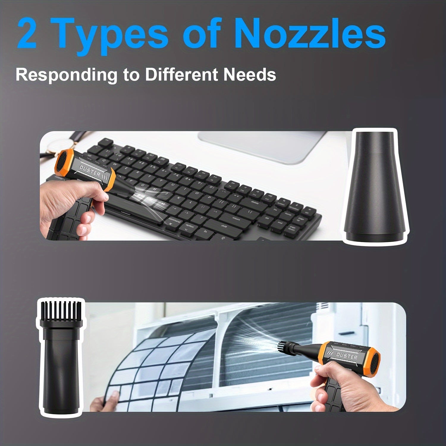 Electric Air Duster with Turbo Jet Dry Technology, Rechargeable USB, for Electronics and Keyboards