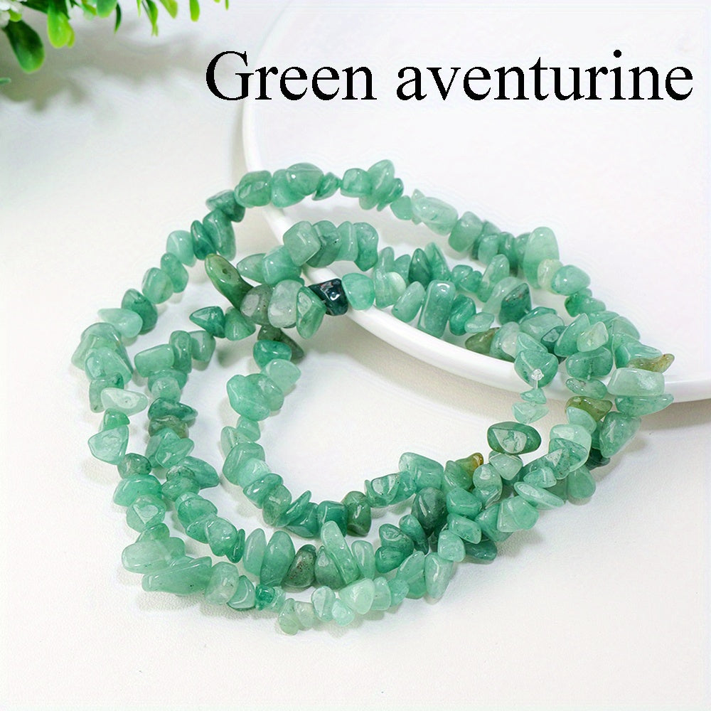 Cuentas de grava de cristal natural de 80cm para hacer joyería DIY, chips de piedras preciosas sueltas