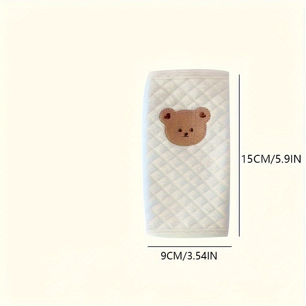 Baby Safety Seat Shoulder Strap Cover Cartoon Bear Soft Cushion for Strollers and Car Seats