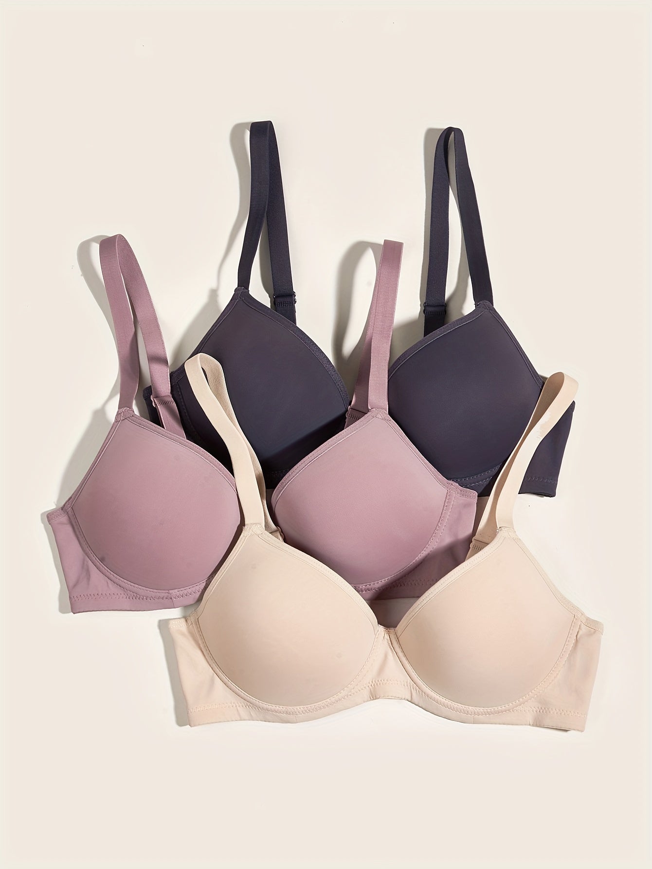Women's T-Shirt Bras Breathable Cotton Push Up Lingerie Set