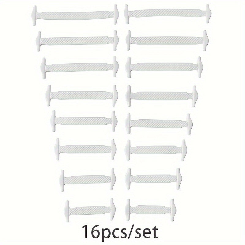 16 Pcs No-Tie Elastic Shoelaces for Sneakers and Athletic Footwear