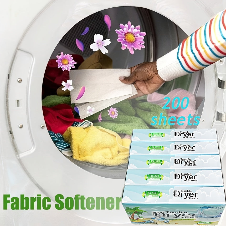 Paquete de hojas para secadora con suavizante de telas, 360 hojas, ultra suave, aroma fresco, eliminación de olores