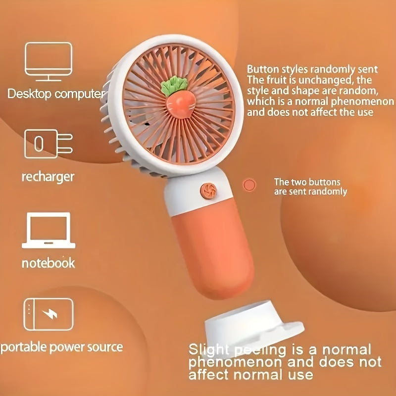 Mustahkam Plastik Qo'l Fanati Telefon Uskunasi Bilan - Ofis, Sayohat va Tashqi Kamp uchun Portativ USB Qayta Zaryadlanadigan Mini Fan - Tugma Boshqaruvi, Bir Necha Qism, Ichki va Tashqi Foydalanish Uchun Mos, Energiya Tejamkor Lityum Batareya