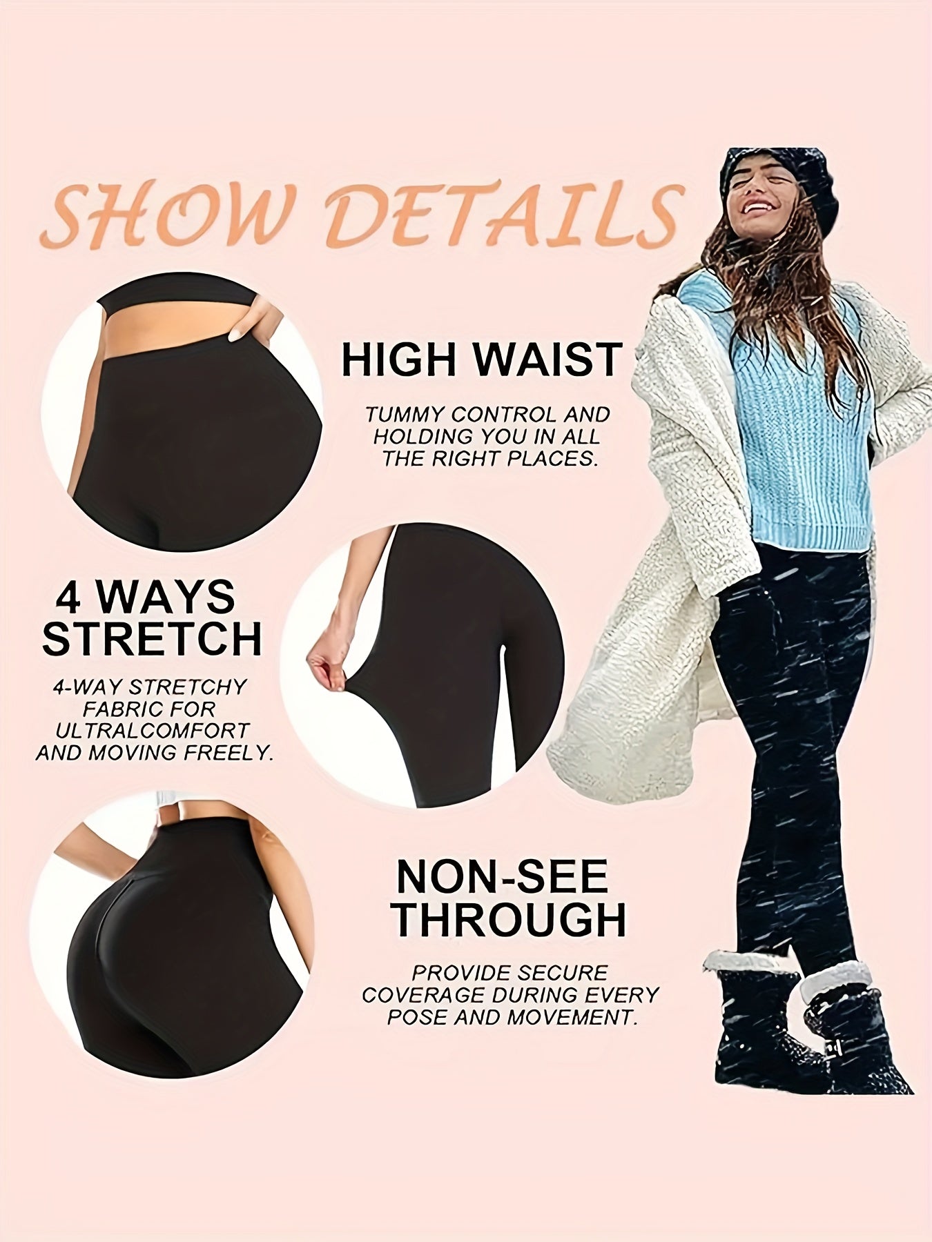 Women's High Elasticity Mid-Rise Leggings with Pockets and Seamless Butt-Lifting