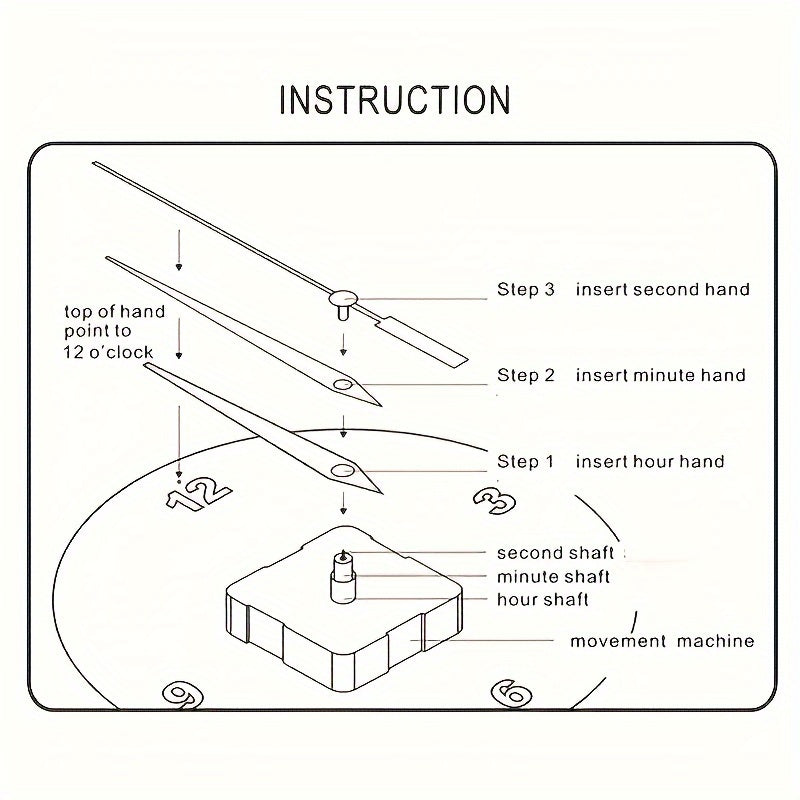 Digital Wall Clock Silent Movement Acrylic Self-Adhesive Modern Round 40cm Black Gold Green