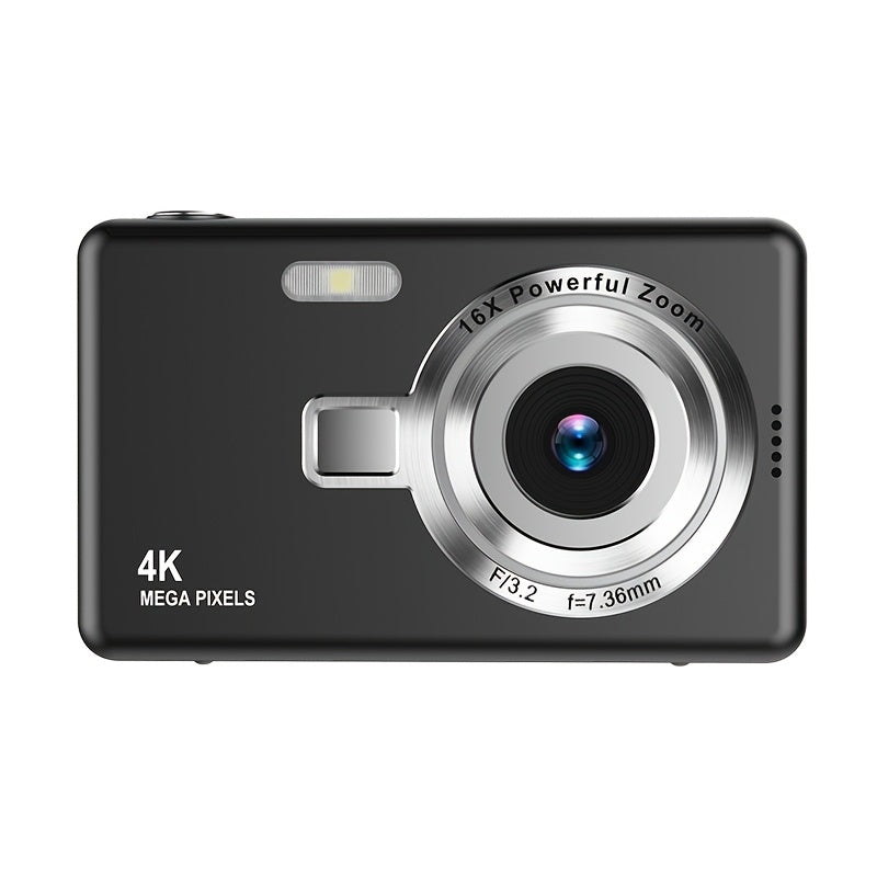 Cámara digital de alta definición con pantalla LCD, enfoque automático, fácil de usar para fotos y videos, con tarjeta de memoria opcional de 32G