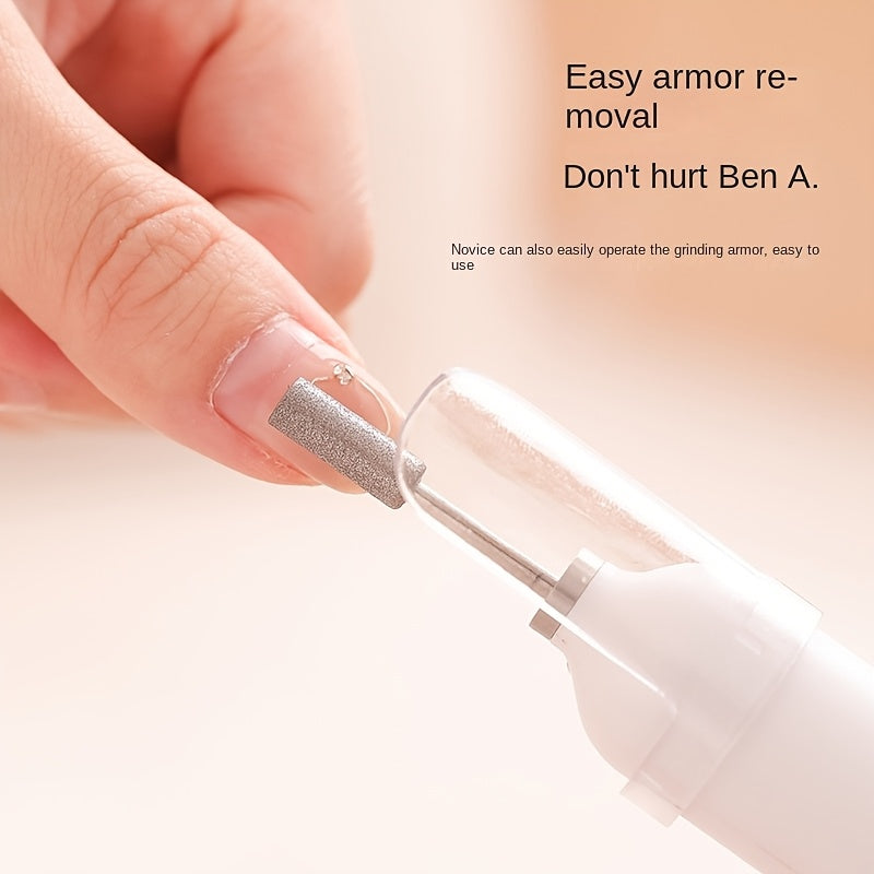 Electric Nail Drill Set with 6 Grinding Heads Portable Sander for Acrylic Gel Nails LCD Display USB Charging