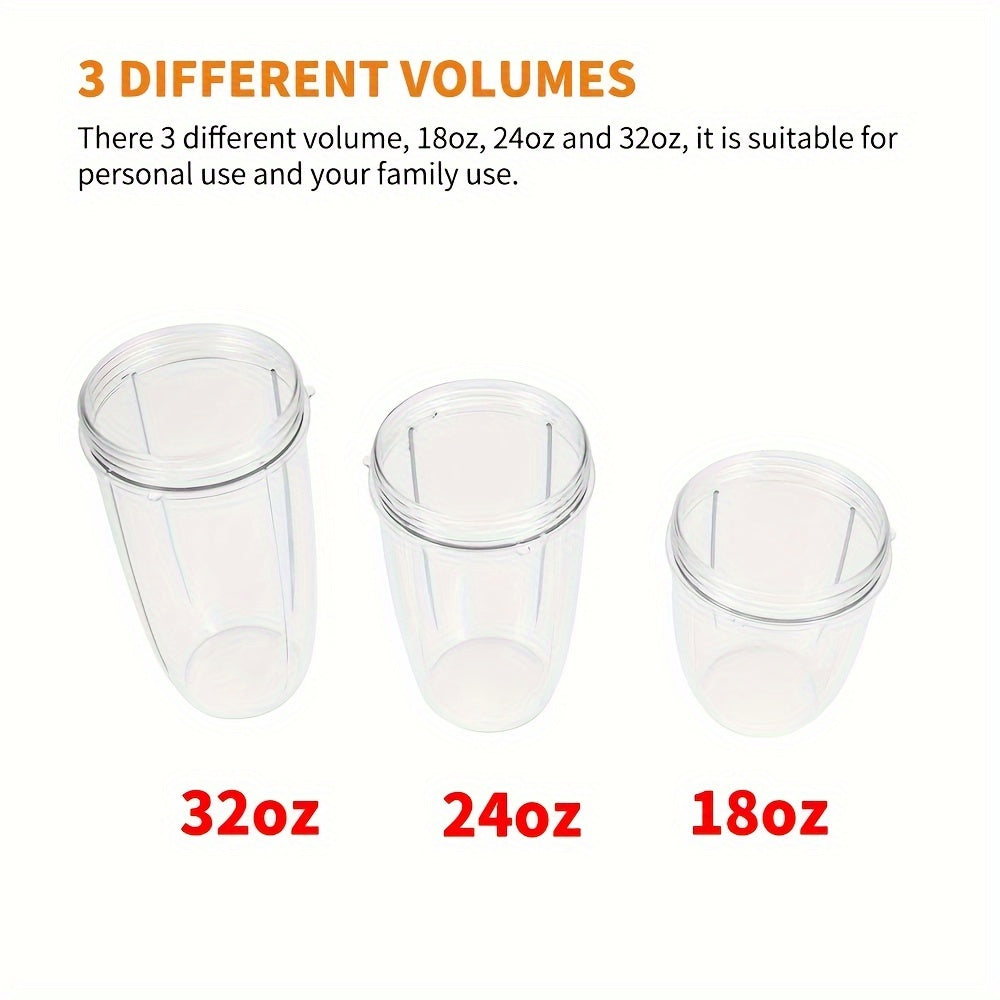 Vaso de repuesto para exprimidor 18, 24, 32 onzas, transparente, para modelos Nutribullet 600W 900W