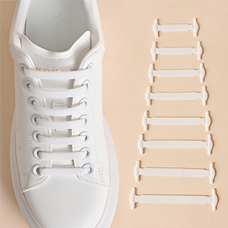 Unisex Silicone No-Tie Shoelaces Adjustable Durable 16 Pack Multiple Colors