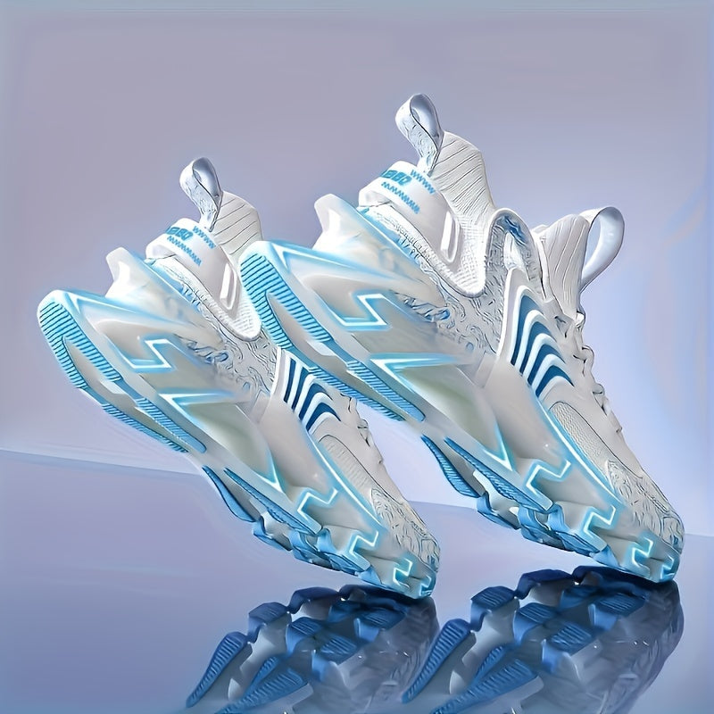 Men's Solid Blade Sneakers Non-Slip Lace-Up Casual Running Outdoor Shoes