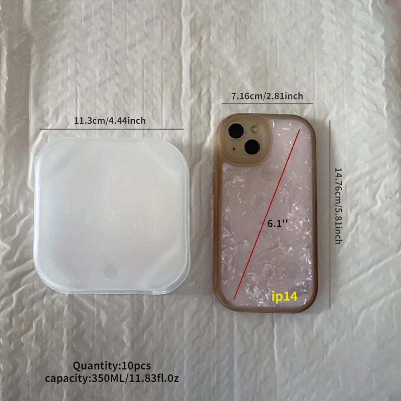 10pcs Refrigerator Frozen Meat Storage Boxes with Separated Compartments and Sealed Preservation