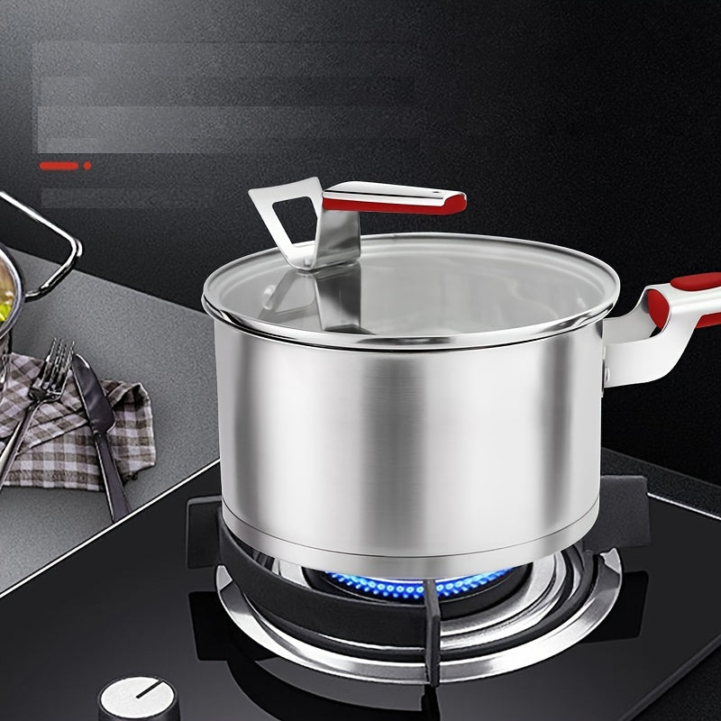 Stainless Steel Soup Pot 3.5L Induction Gas Stove Suitable for Noodles Porridge