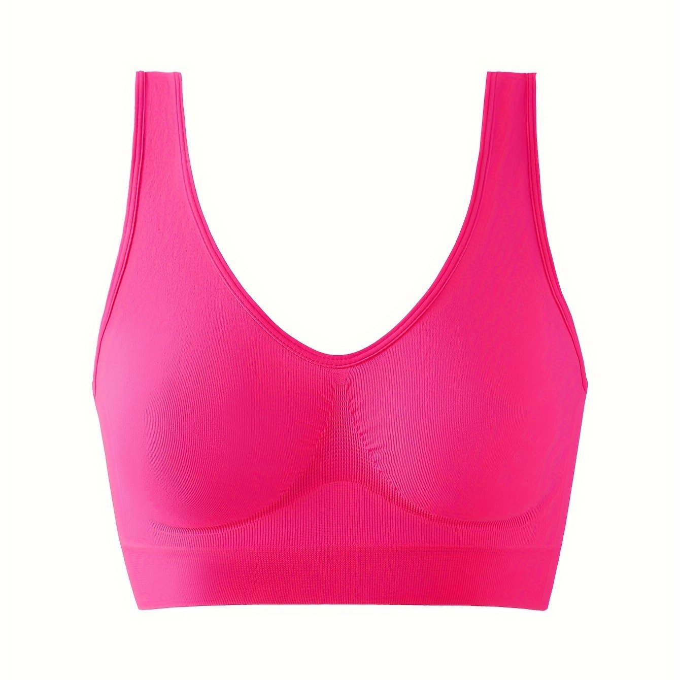 Wireless Full Coverage Seamless Tank Bra for Women with Push-Up Support