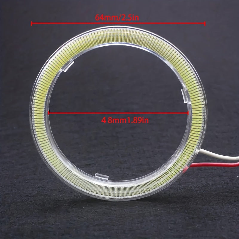 Universal 60mm/2.3in Avtomobil Motosikl Angel Eye LED Halo Chiroqi 12V uchun