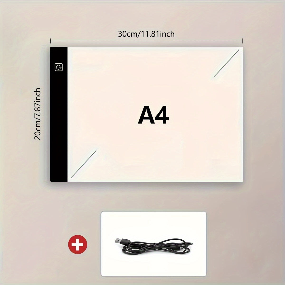 Acrylic LED Tracing Light Pad for Art, Tattoo, Drawing, Sketching, Animation, Stenciling, Adjustable Brightness