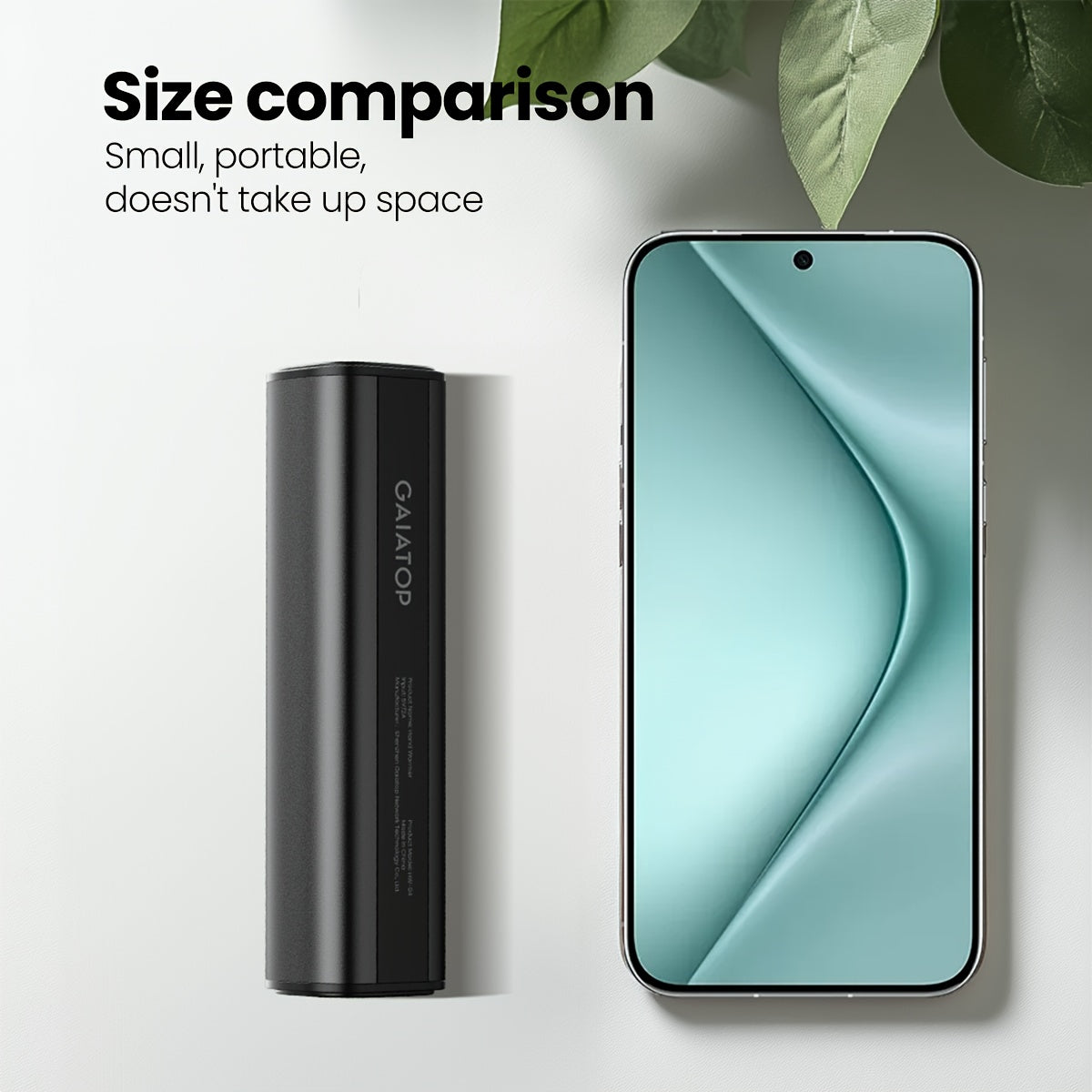 2 Packs Rechargeable Hand Warmers Quick Heat USB Portable for Outdoors