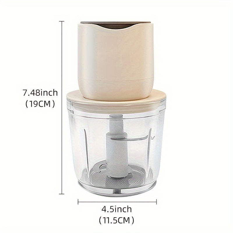 Wireless meat grinder USB charging 600ml multi-function electric food processor for juicing ice crushing meat grinding