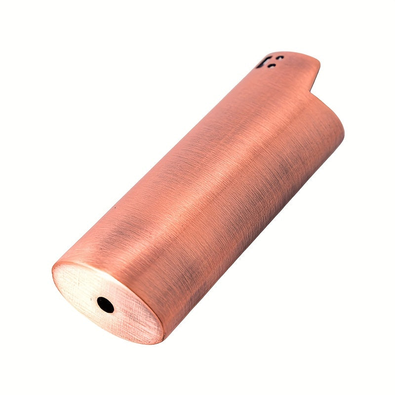 Metal Lighter Shell Durable Metal Case Refillable Lighter Cover Black Golden Tan