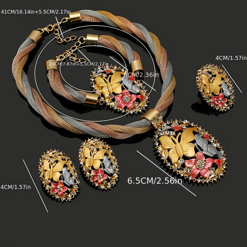 Women’s Jewelry Set Necklace Earrings Ring Bracelet for Weddings and Special Occasions