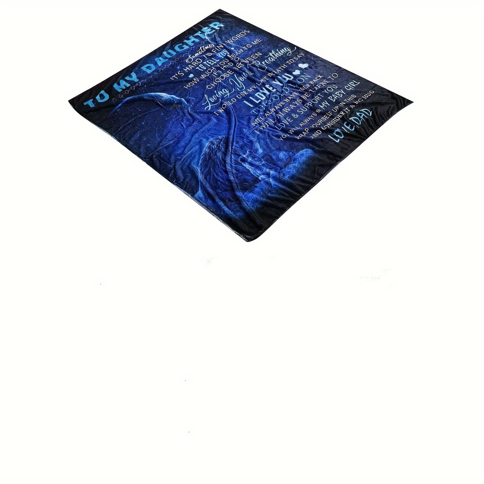 Cozy Flannel Throw Blanket with Lion Dad Design for Bed or Sofa