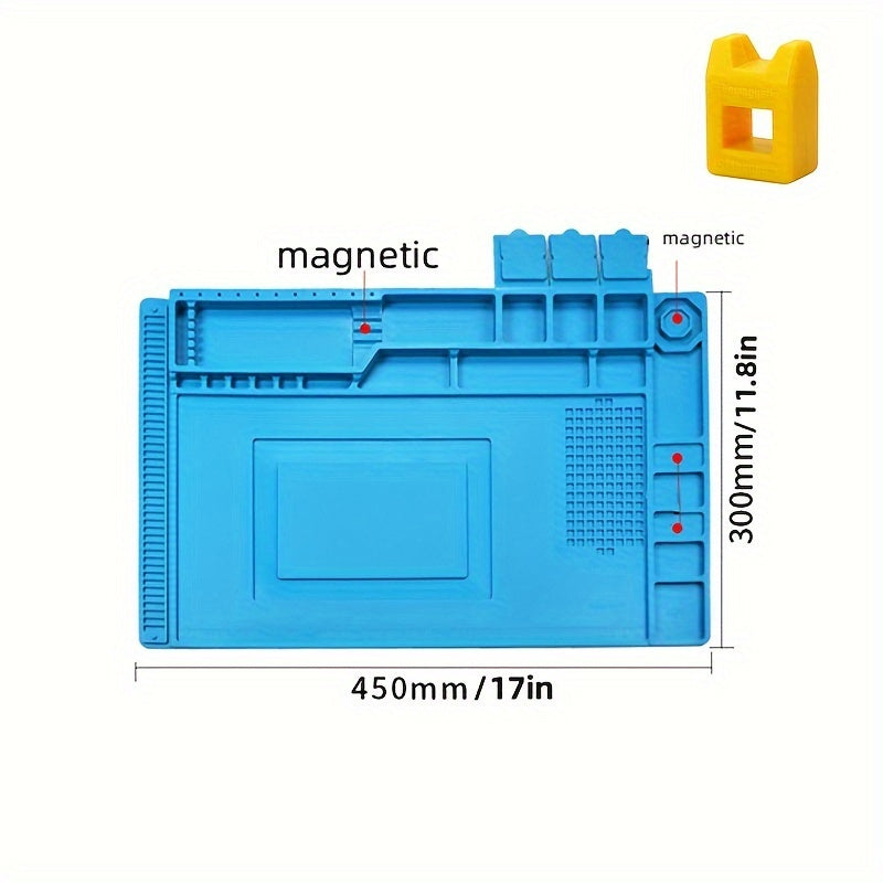 Silicone Repair Mat with Magnetic Tools for Mobile Phone and Computer Repair High-Temperature Welding