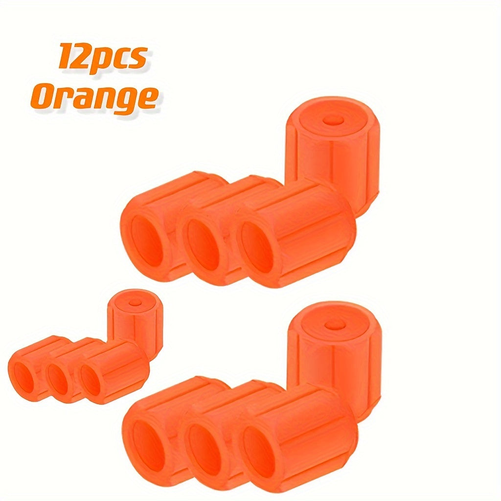 Universal Car and Bicycle Fluorescent Valve Stem Caps 4/8/12pcs