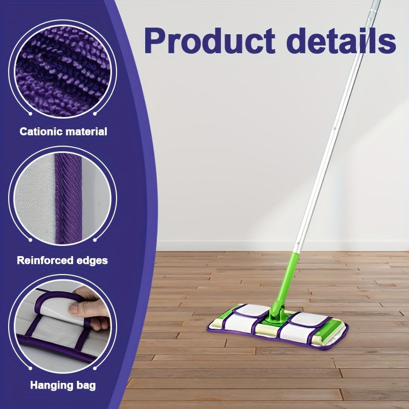 4-Pack Microfiber Mop Pads for Deep Cleaning Reusable Dust Removal Refill Pads