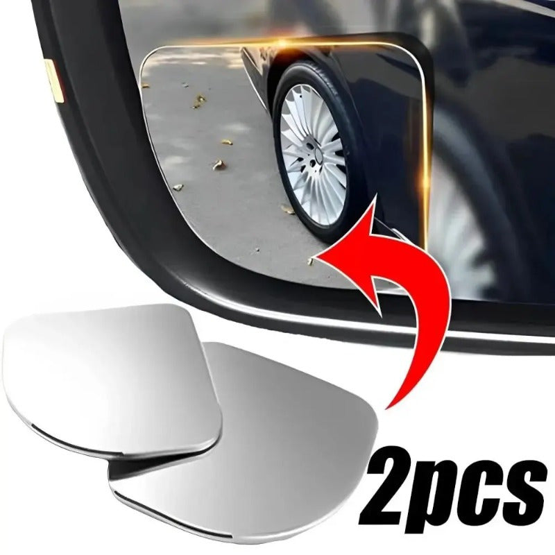 Universal Fit Car Wide-Angle Blind Spot Rearview Mirrors 2 Pack Frameless Flat Lens